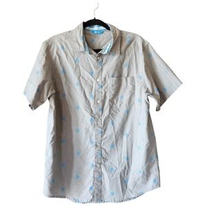 AT&T Employee Work Uniform Short Sleeve Button Down Shirt‎ Logo Size M